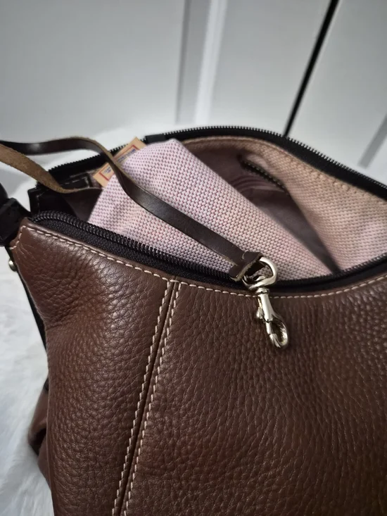 Dooney & Bourke Brown Pebbled Leather Shoulder Bag - Picture 14 of 14